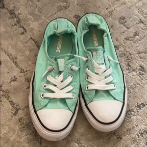 Coverse slip-ones.Chuck taylor shoreline